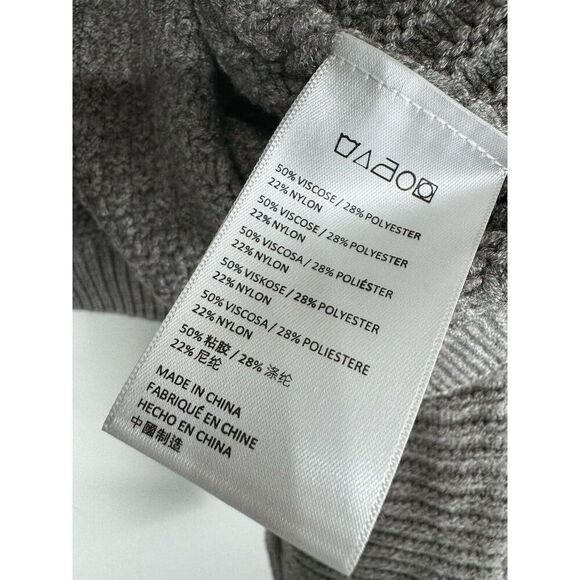 Anthropologie Women’s Size Small Grey Cable Knit Cozy Chunky Sweater - Picture 6 of 7